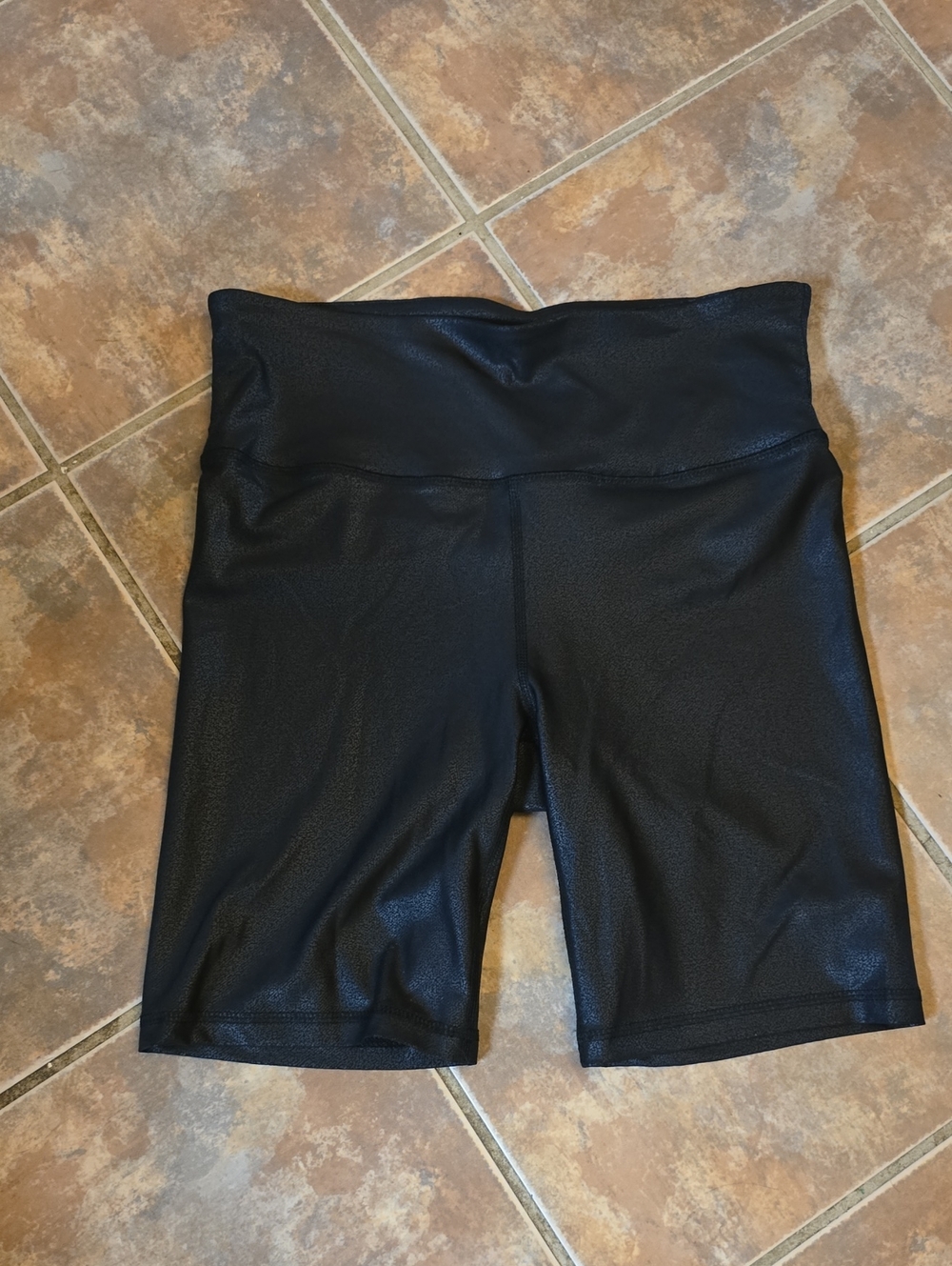 Mono B Shiny Black High-Rise Bike Shorts